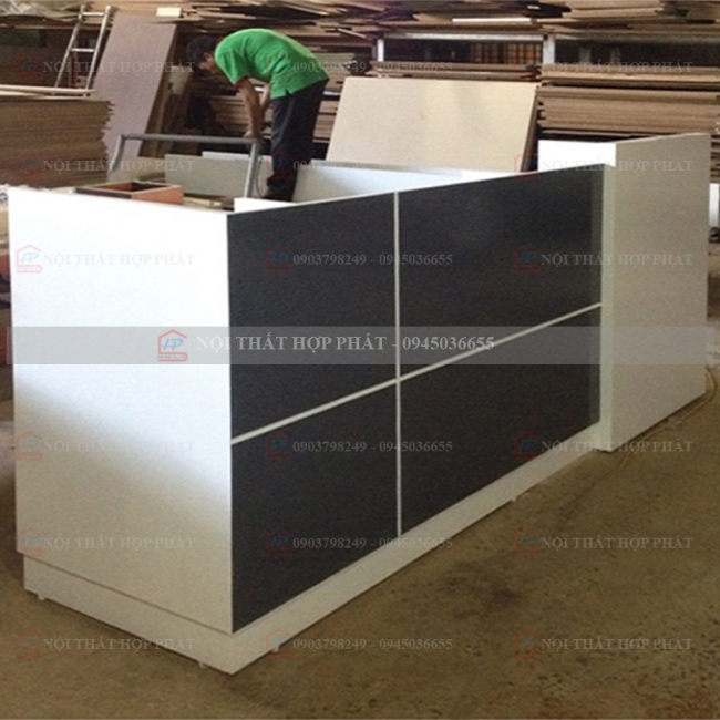 Quầy Lễ Tân Cao QLTCG005 - Quầy Lễ Tân, Quầy Tiếp Tân, Quầy Khách Sạn, Quầy Thu Ngân